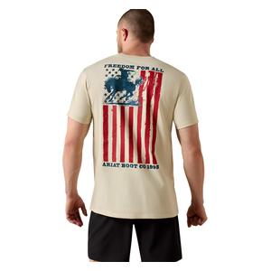 Split Freedom Painted Mens T-Shirt Natural - Item # 52725
