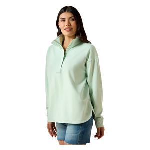 Breeze Logo Half Zip Womens Sweatshirt Dusty Aqua - Item # 52727