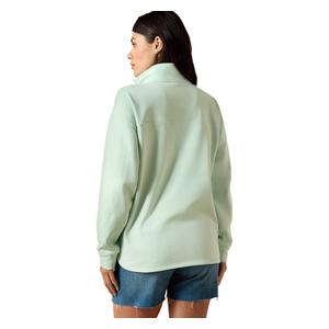 Breeze Logo Half Zip Womens Sweatshirt Dusty Aqua - Item # 52727