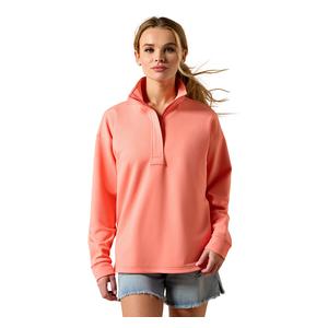 Breeze Logo Half Zip Womens Sweatshirt Shell Pink - Item # 52727