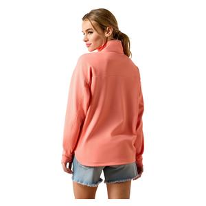 Breeze Logo Half Zip Womens Sweatshirt Shell Pink - Item # 52727
