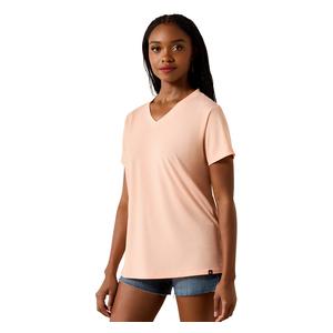 Compass V-Neck Womens T-Shirt Peach Amber - Item # 52728