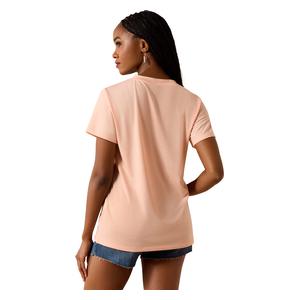 Compass V-Neck Womens T-Shirt Peach Amber - Item # 52728