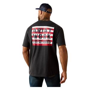 Rebar Workman Brickyard Mens T-Shirt Charcoal Heather/USA - Item # 52734