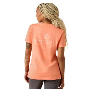 Rebar Cotton Strong Anvil Logo Womens T-Shirt Fusion Coral - Item # 52736