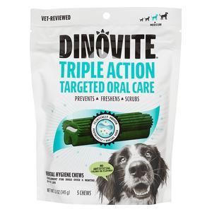 DinoVite Fresh Bites Dental Chews for Dogs Medium 26 – 50 lbs (5 ct) - Item # 52800