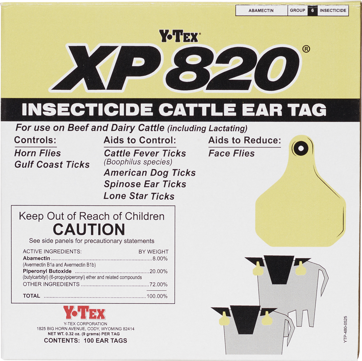 XP-820 Insecticide Cattle Ear Tags Y-Tex - Valley Vet Supply | Fly