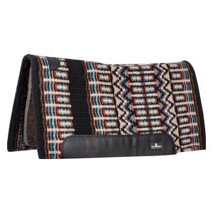Classic Straight Blanket Top 1-in Horse Saddle Pad Black/Chestnut 32 x 34 - Item # 52853