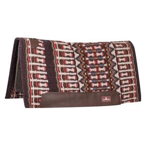 Classic Straight Blanket Top 1-in Horse Saddle Pad Coffee/Moss Green 32 x 34 - Item # 52853