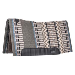 Classic Straight Blanket Top 1-in Horse Saddle Pad Steel Grey/Cornflower Blue 34 x 38 - Item # 52853