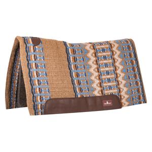 Classic Straight Blanket Top 1-in Horse Saddle Pad Umber/Navy 34 x 38 - Item # 52853