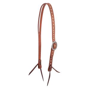 Split Ear Horse Headstall, Ranahan Buckstitched Chestnut - Item # 52860