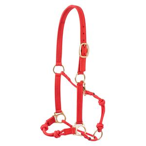 Nylon Rope Combo Horse Halter Red - Item # 52861
