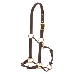 Nylon Rope Combo Horse Halter Brown - Item # 52861