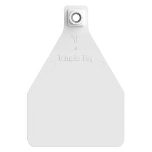 Herdsman 2-Piece Blank Cow Rivet ID Ear Tags White - Item # 52893