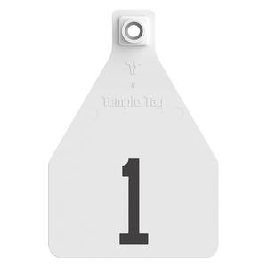 Herdsman 2-Piece Numbered Cow Rivet ID Ear Tags White - Item # 52894