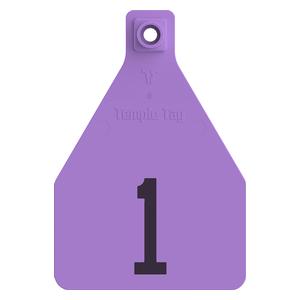 Herdsman 2-Piece Numbered Cow Rivet ID Ear Tags Purple - Item # 52894