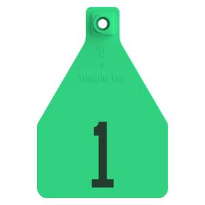 Herdsman 2-Piece Numbered Cow Rivet ID Ear Tags Green - Item # 52894