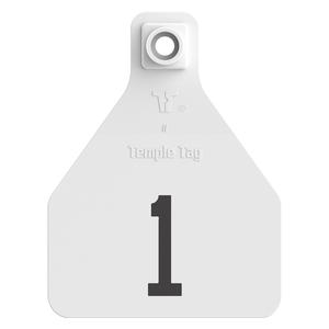 Herdsman 2-Piece Numbered Calf Rivet ID Ear Tags White - Item # 52896