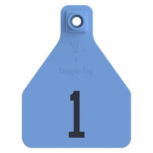 Herdsman 2-Piece Numbered Calf Rivet ID Ear Tags Blue - Item # 52896