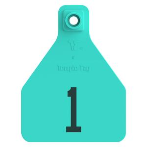 Herdsman 2-Piece Numbered Calf Rivet ID Ear Tags Turquoise - Item # 52896