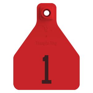 Herdsman 2-Piece Numbered Calf Rivet ID Ear Tags Red - Item # 52896