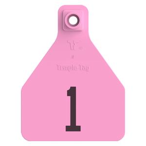 Herdsman 2-Piece Numbered Calf Rivet ID Ear Tags Pink - Item # 52896