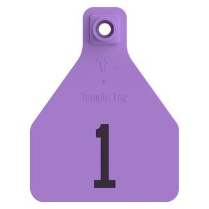 Herdsman 2-Piece Numbered Calf Rivet ID Ear Tags Purple - Item # 52896