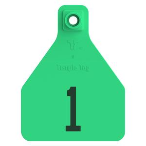 Herdsman 2-Piece Numbered Calf Rivet ID Ear Tags Green - Item # 52896