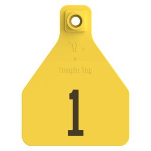 Herdsman 2-Piece Numbered Calf Rivet ID Ear Tags Yellow - Item # 52896