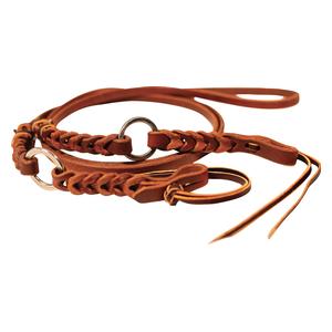 Bleeding Heart Roping Reins with Rings Burgundy - Item # 52930