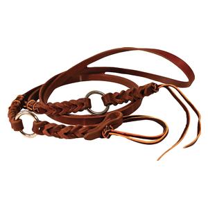 Bleeding Heart Roping Reins with Rings Burgundy - Item # 52931