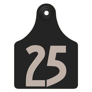 Custom Allflex Global Numbered Maxi Cattle ID Ear Tags Black - Item # 53191