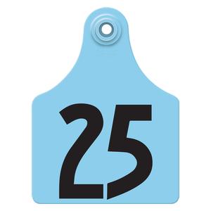 Custom Allflex Global Numbered Maxi Cattle ID Ear Tags Blue - Item # 53191