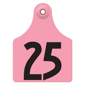 Custom Allflex Global Numbered Maxi Cattle ID Ear Tags Pink - Item # 53191