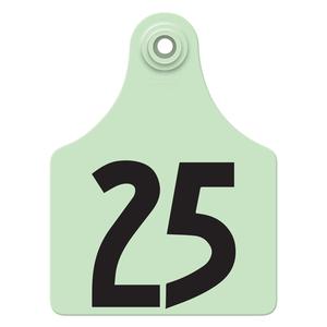 Custom Allflex Global Numbered Maxi Cattle ID Ear Tags Green - Item # 53191