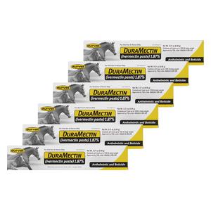 DuraMectin Paste Horse Dewormer (1.87% Ivermectin) 6 ct x 1 dose - Item # 53272