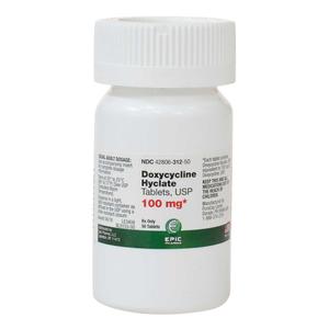 Doxycycline 100 mg Tablets 100 mg 50 ct - Item # 574RX