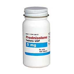 Prednisolone for Dogs, Cats and Horses 5 mg 100 ct - Item # 621RX