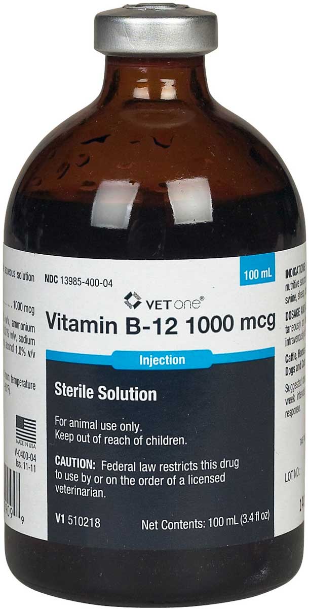 Vitamin B 12 For Animal Use Generic Brand May Vary Safe