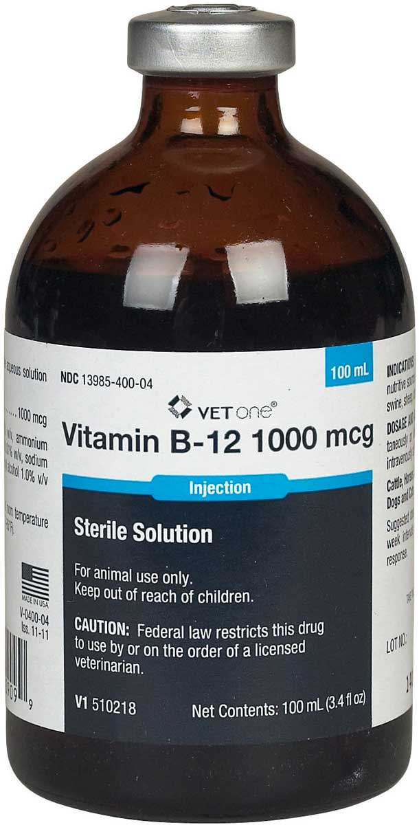 Vitamin B-12 Injectable Solution 1000mcg/mL 100mL vial Vitamin B-12 Injectable Solution 1000mcg/mL 100mL vial