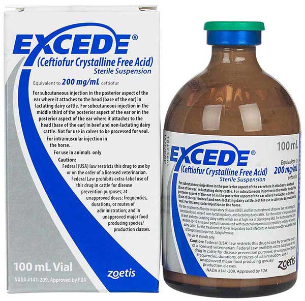 excede for cattle horses zoetis animal health safe pharmacy antibiotics livestock rx farm