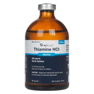 Thiamine Hydrochloride for Dogs, Cats and Horses 500 mg/ml 100 ml - Item # 670RX