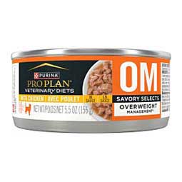 Pro Plan OM Overweight Management Savory Selects Canned Cat Food - Chicken 5.5 oz 24 ct - Item # 70067