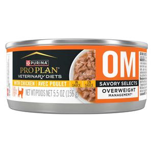 Pro Plan OM Overweight Management Savory Selects Canned Cat Food - Chicken 5.5 oz 24 ct - Item # 70067