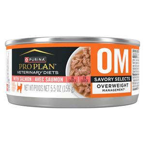 Pro Plan OM Overweight Management Savory Selects Canned Cat Food - Salmon 5.5 oz 24 ct - Item # 70068