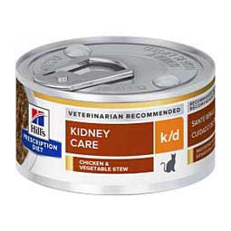 Hill's Prescription Diet k/d Kidney Care Chicken & Vegetable Stew Canned Cat Food 2.9 oz (24 ct) - Item # 70090