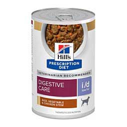 Hill's Prescription Diet i/d Digestive Care Low Fat Rice, Vegetable and Chicken Stew Canned Dog Food 12.5 oz (12 ct) - Item # 70107