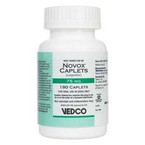 Novox Carprofen Caplets for Dogs (compares to Rimadyl) 75 mg 180 ct - Item # 762RX