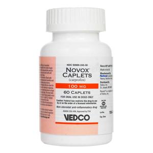 Novox Carprofen Caplets for Dogs (compares to Rimadyl) 100 mg 60 ct - Item # 763RX